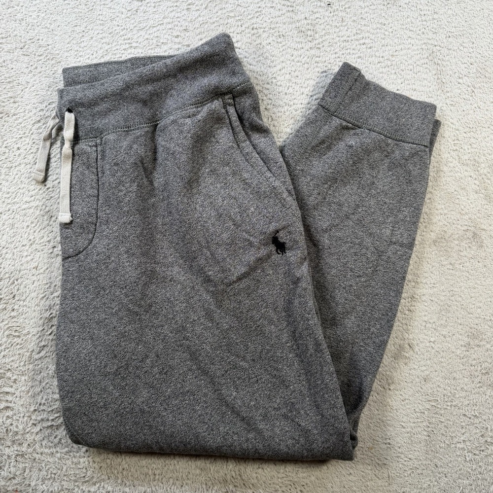 Polo Ralph Lauren Sweatpants Mens Large Grey Fleece Drawstring Pony Joggers